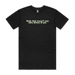 Well, that wasn't very data driven of you T-Shirt