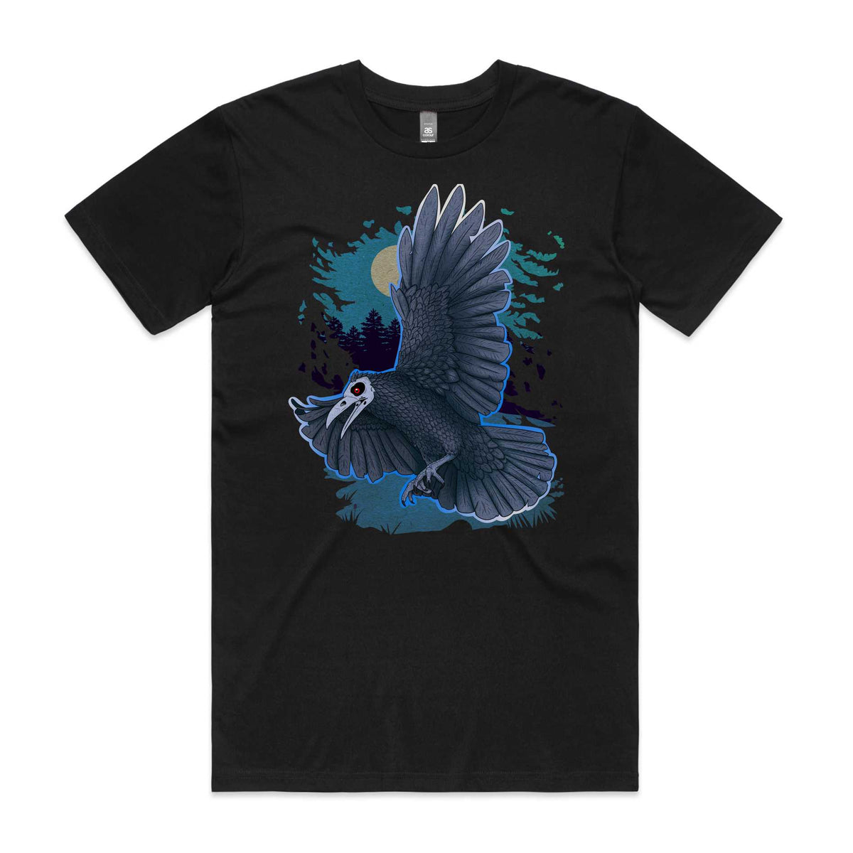 Crow on Blue T-Shirt