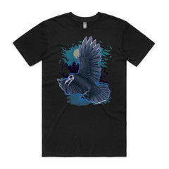 Crow on Blue T-Shirt