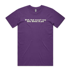 Well, that wasn't very data driven of you T-Shirt