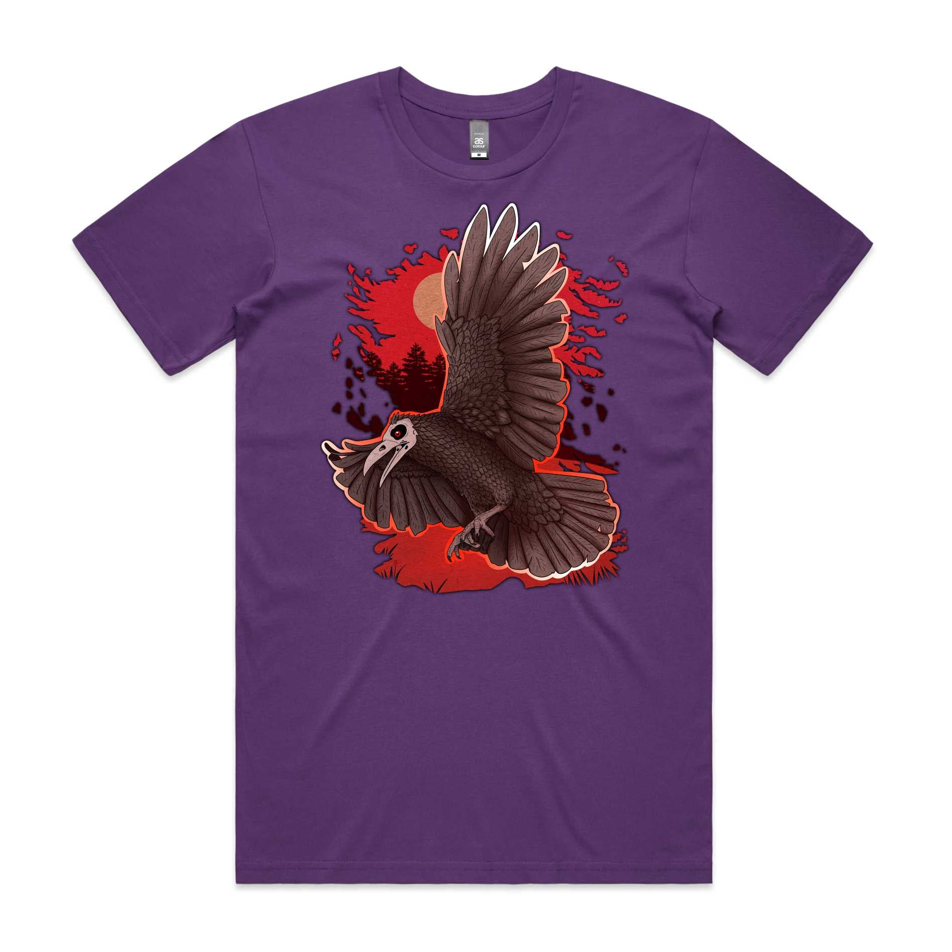 Crow on Red T-Shirt