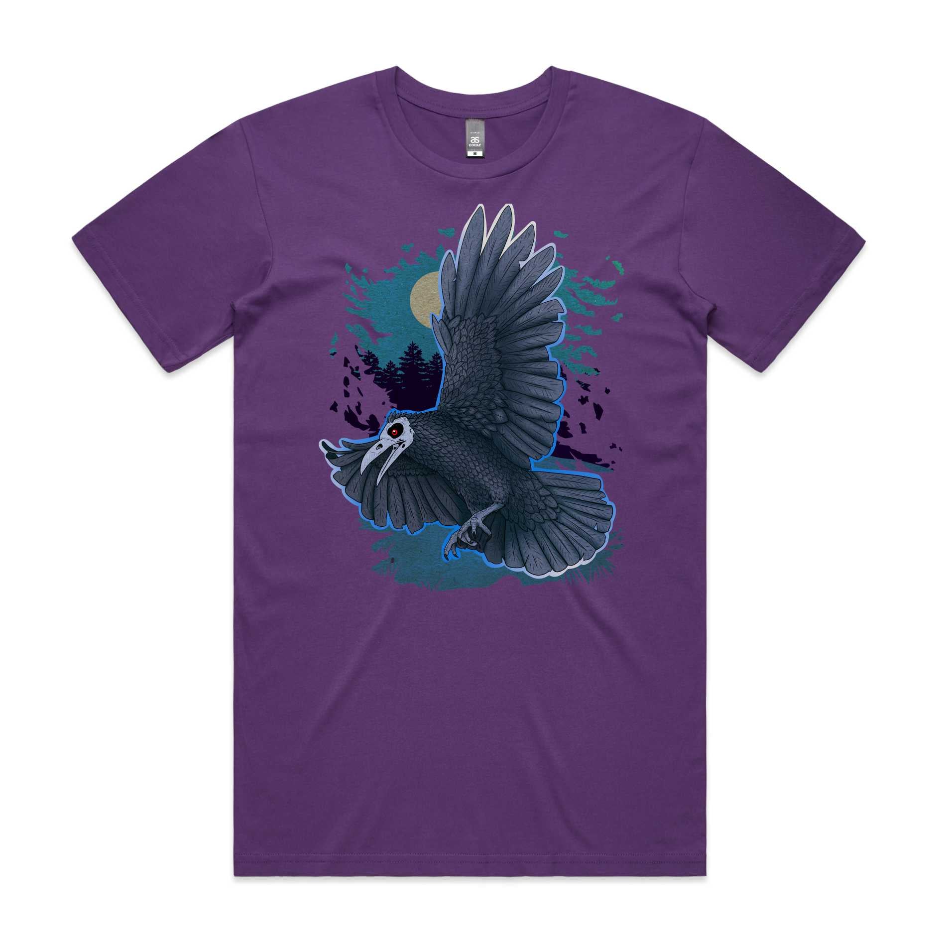 Crow on Blue T-Shirt