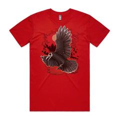 Crow on Red T-Shirt