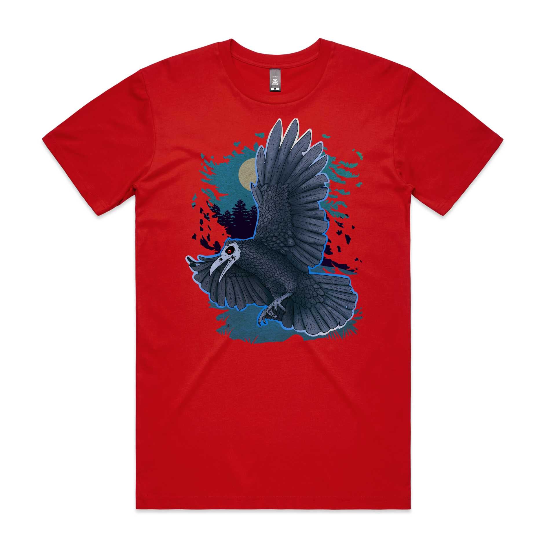 Crow on Blue T-Shirt