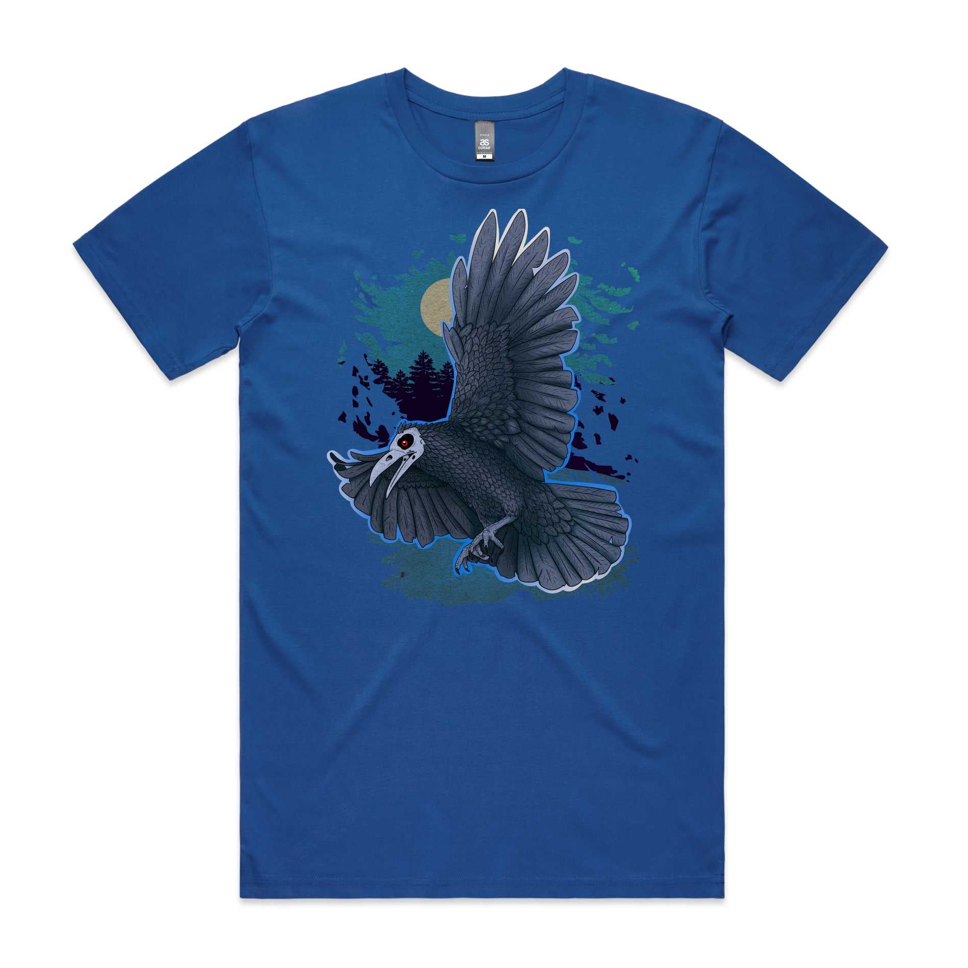 Crow on Blue T-Shirt