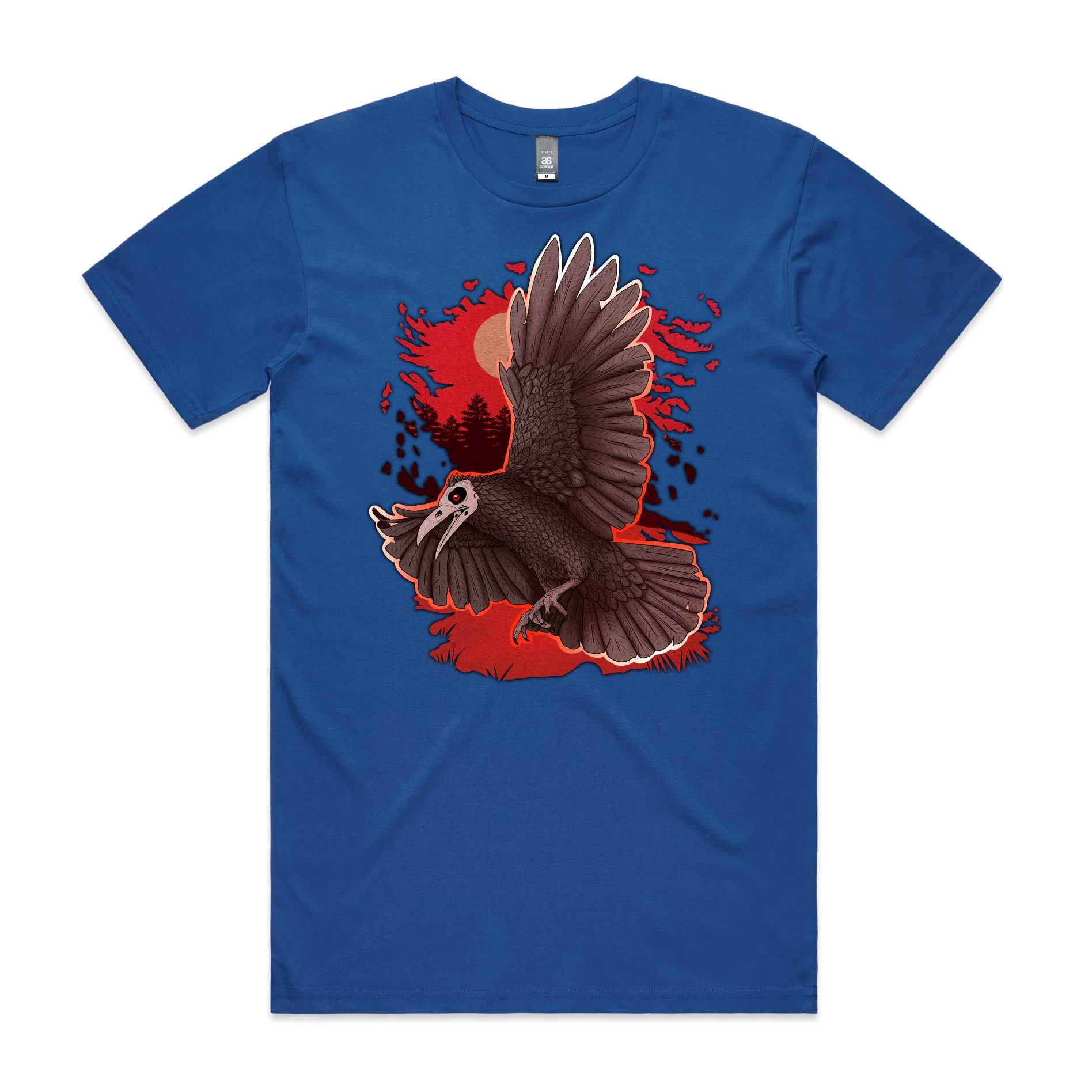 Crow on Red T-Shirt