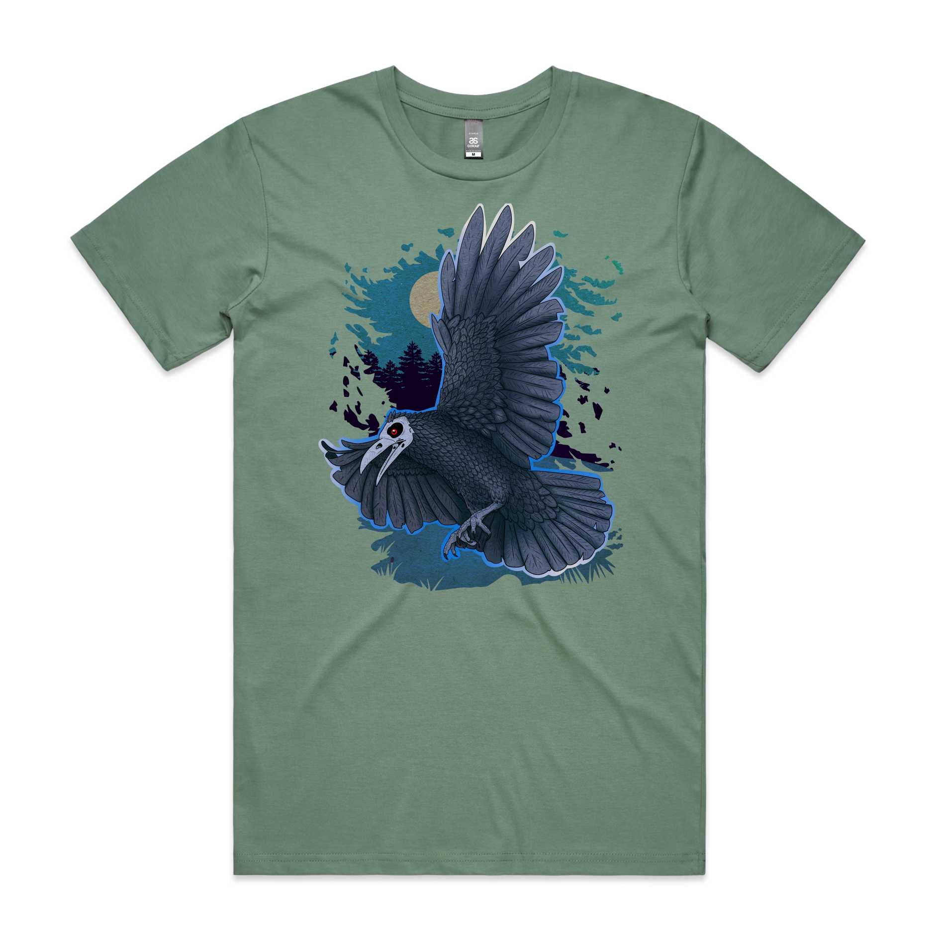 Crow on Blue T-Shirt