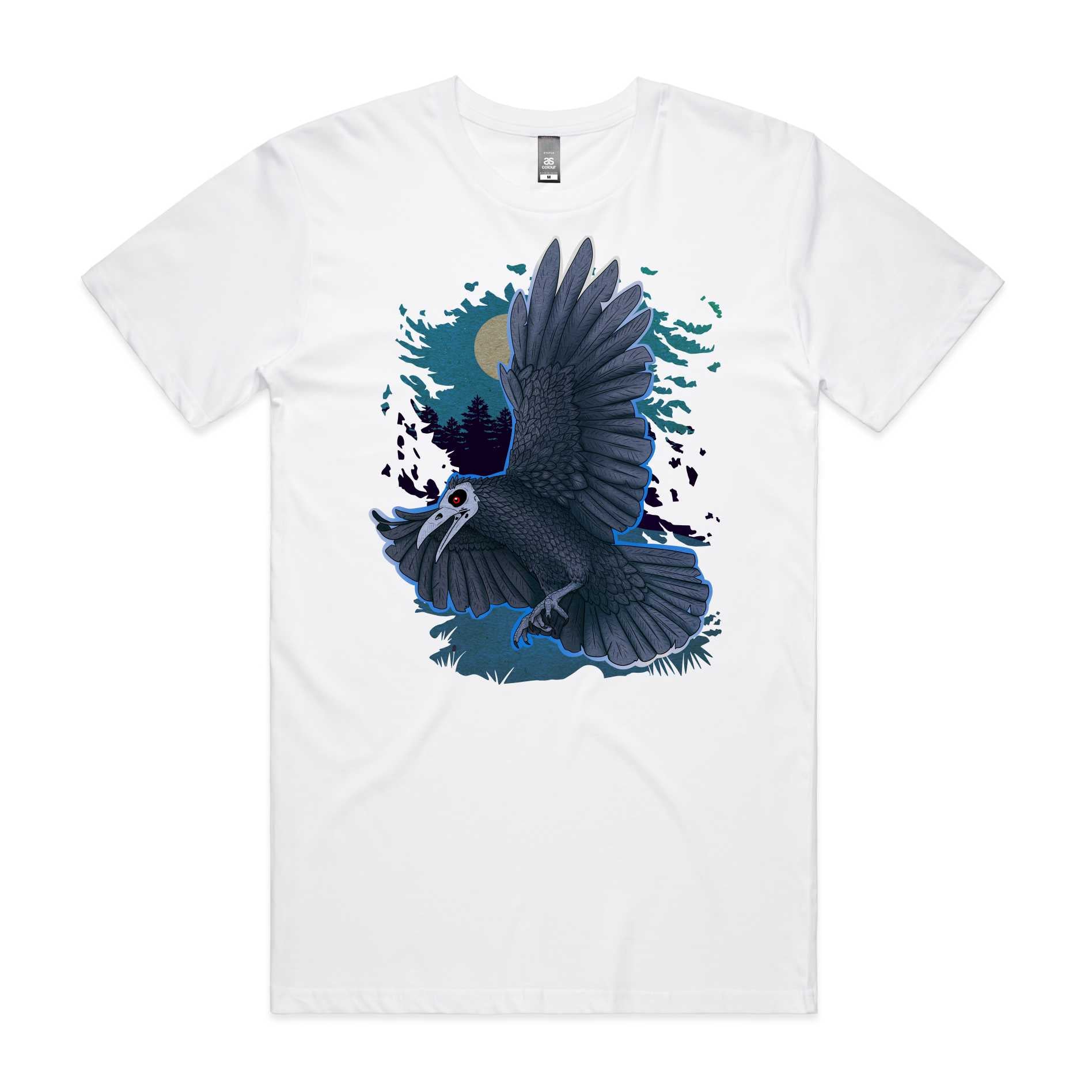 Crow on Blue T-Shirt